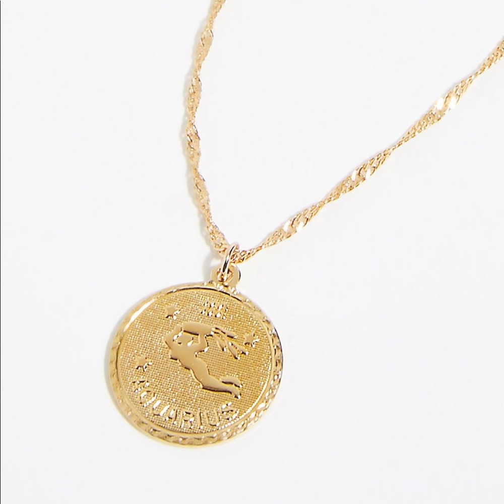 Free People Ascending Medallion Necklace Aquarius